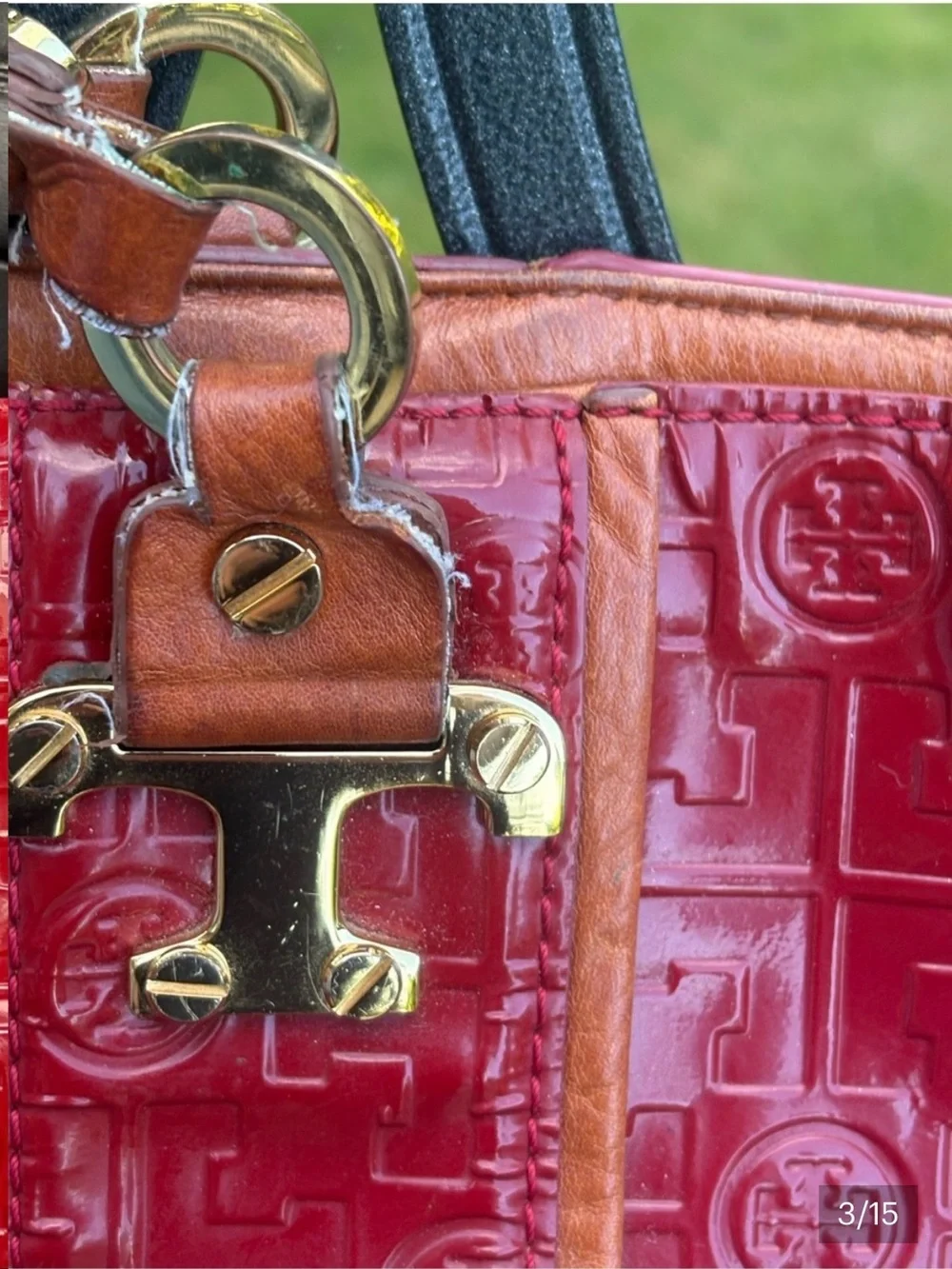 Tory Burch shiny red